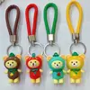Llavero tejido a mano creativo con forma de mini bollo, colgante de juguete de moda, regalo promocional, accesorio pequeño
