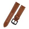 Correa de Reloj de Cuero Genuino con Interfaz Plana Recta, Correa Vintage de Piel de Vaca de Grano Superior, Hebilla de Acero Inoxidable, Correa de Reloj de Lujo de Gama Alta