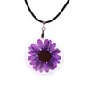 Europa y Estados Unidos transfronterizo pegamento caliente de gota cristal crisantemo flor seca collar verano pequeño fresco moda margarita colgante fabricantes mayorista