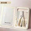 Conjunto de 5 Peças de Alicates para Cutícula Estilo Alemão, Alicate Bico de Águia para Cortar Unhas, Alicate Especializado para Cutícula de Manicure, Alicate para Cutícula Estilo Russo