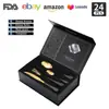 Cubiertos de Acero Inoxidable Transfronterizo de Amazon Cuchillo y Tenedor 1010 Cuchillo, Tenedor y Cuchara de Estilo Occidental Juego de 24 Piezas Cuchillo y Tenedor para Carne Caja de Regalo