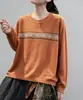 Suéter de Punto de Cuello Redondo para Mujer 2026 Otoño Nuevo Estilo Coreano Holgado Casual Jacquard Algodón Jersey Suéter Sencillo MMHT