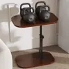 Mesa Lateral Pequeña para Dormitorio del Hogar, Altura Ajustable, Giratoria, Adecuada para Sofá de Sala de Estar, Oficina, Mesa de Café Móvil Simple con Almacenamiento