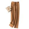 Pantalones anchos de cachemir con cintura alta y drapeados para mujer, otoño e invierno 2022, nuevos pantalones de punto rectos, pantalones casuales de lana.