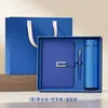 Set de regalo empresarial transfronterizo: taza térmica y cuaderno con logo impreso, adecuados para eventos de inauguración de empresas y como recuerdo para clientes