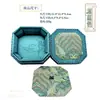 Caja de joyería de dos partes imitación brocado Song, caja octagonal para guardar pulseras, caja de almacenamiento de doble tapa, caja de brocado, joyero, caja para accesorios