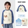 Camiseta de Manga Larga de Algodón Puro para Niños Europeos Estilo Otoño 2026 Nueva Ropa Infantil Talla Mediana y Grande Estilo Primavera y Otoño para Niños Top para Bebé