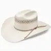 Venda Quente Transfronteiriça Amazon Eaby Versão Rígida Chapéu Tricotado à Mão Chapéu de Cavaleiro Chapéu de Cowboy Cinco Pontas Trançado Fino Aba Cacheada Grama