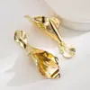 Brincos Heming Za Estilo Igual Moda Coreana Padrão Geométrico Irregular com um Toque de Luxo, Brincos Versáteis com Pino de Prata S925 para Mulheres