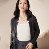 Nuevo Estilo Otoño e Invierno 2025 Cárdigan 100% Cachemira para Mujer, Abrigo Delgado de Color Sólido Imitación de Alta Calidad, Versátil para Viajes Diarios y Ropa de Abrigo