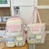 Mochila pequena, fresca e estilosa, estilo campus ins, novo design minimalista com tema de floresta, mochila escolar de alta qualidade, mochila colorida estilo coreano