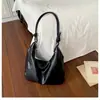 2026 Nueva Moda Ins Estilo Coreano Retro Color Sólido Versátil Bolso de Hombro Cruzado Casual para Mujer para el Trabajo y los Viajes Diarios