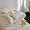 Colcha de fibra de soja, colcha de inverno, colcha de primavera e outono, núcleo de algodão puro, roupa de cama quente espessa 100% algodão, adequada para todas as estações, colcha de solteiro