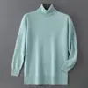 Estilo Novo Outono e Inverno Gola Alta Meia Lã Suéter Solto Camada Base Solta Casual Solto Moda Camada Base de Lã
