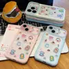 Funda para notas de cuaderno divertida con temática de animales, borde bicolor fresco, ventana grande, adecuada para iPhone 18/17 PRO
