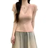 Ropa de Mujer 2026 Verano Nuevo Diseño Estilo Coreano Nicho Encaje Patchwork Suave Elegante Cuello en V Suéter de Punto Casual