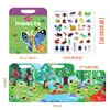 Livro de Adesivos de Gelatina Infantil Espanhol Transfronteiriço Livro de Adesivos Silenciosos Adesivo DIY Adesivo de Desenho Brinquedo Educativo Infantil