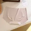 Estilo Novo de Verão Base Líquida Roupa Íntima Rosa para Meninas, Fina 10A Antibacteriana Entrepernas Estendida Sem Costura Renda de Gelo Calcinha Triângulo