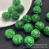 Cuentas de palinse de 12 mm de imitación de jadeíta seca de Dragon Ball, cuentas sueltas, venta al por mayor, pulsera de Dragon Ball tallada DIY, collar, pendientes antiguos