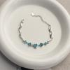 Pulsera de Plata Esterlina S925 Dulce Moda Corazón de Amor para Mujer Estilo Coreano Elegante Lujo Pulsera Nicho de Alta Gama Joyería de Mano
