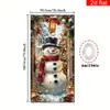 Nova Capa de Porta de Natal Transfronteiriça Papai Noel Feliz Natal Decoração Arranjo Bandeira Bandeira Suspensa Externa