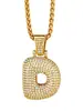 Amazon Transfronterizo Nuevo Collar con Colgante de 26 Letras Estilo Hip-Hop Moda Personalidad Cadena para Clavícula de Hombre Accesorio para Fiesta