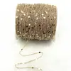 Cadena con forma de O de lentejuelas DIY cadena cruzada cadena aplanada pasadores estilo antiguo borlas paso sacudida materiales hechos a mano accesorios de joyería