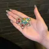 Horquilla de Lujo con Forma de Caballo y Strass Completo, Accesorio para el Cabello Rojo de Año Nuevo para Mujer, Adecuada para Flequillo y Mechones Laterales