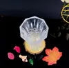 Novo Vaso de Vidro Pequeno Xadrez Espesso Atacado para Casa Garrafa de Arranjo de Flores Boca Reta Vaso Decorativo Simples