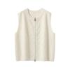 Cárdigan de rombos grueso suelto Chaleco de punto de cachemira para mujer Otoño e Invierno 2025 Chaleco de lana Chaleco Cardigan con cremallera