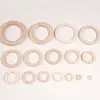 Anillos de Madera de Color Natural en Varios Tamaños, Colgantes de Círculo de Madera, Colgantes Hechos a Mano para Cadena de Teléfono DIY, Accesorios para Pulseras, Kit de Material E18
