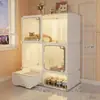 Vila de Gato com Banheiro Integrado Gaiola para Gato Casa de Luxo para Gatos Um Quarto Uma Sala de Estar Um Banheiro Espaço Interno Super Grande Livre para Uso Doméstico