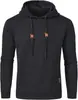 Sudadera con Capucha Cruzada para Hombre Tendencia Versátil Ajuste Delgado Jacquard Cuadros Manga Larga Sudadera para Hombre Ligeramente Maduro Casual