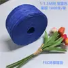 Fsc En Stock Cuerda de Papel de 1-1.5mm Cuero de Vaca Coloreada Cuerda de Empaque de una Sola y Doble Hilo Etiqueta para Tejido de Cajas de Regalo Material Auxiliar para Tejido