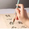 Pincel de Caligrafía para Horquilla con Pelo de Lobo y Pelo Mixto, Letra Regular Pequeña, Pincelada Fina, Cuaderno de Caligrafía para Pintura China, Bolígrafo para Copiar Escrituras, Letra Dorada Fina