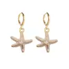 Pendientes Serie Océano Conchas Coloridas Estrella de Mar Caracola Colgantes de Aleación Pendientes Pendientes de Exportación Europeos y Americanos Joyería
