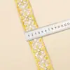 4.5cm Nuevo Estilo Étnico Bordado Lentejuela Encaje Adorno Encaje Vintage Malla Base Hilo Dorado Accesorios para Ropa