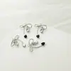 Pingente de Brinco Colar Coração Laço Coração com Diamante Artesanal DIY Acessórios de Material