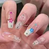 Novas Unhas Usáveis Estilo Ins de Verão, Adesivos de Unhas Pura Desejo, Efeito Clareador, Peças de Unha Removíveis, Estilos Longos e Curtos, Peças de Unha Prontas