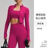Jaqueta Esportiva Nova com Zíper para Corrida ao Ar Livre, Yoga, Curta, Slim, Fitness, Manga Longa, para Meninas, Secagem Rápida