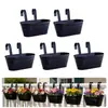 Vasos de Flores de Ferro Pendurados Personalizados Transfronteiriços para Uso Doméstico, Baldes Pendurados Ovais Destacáveis para Jardinagem e Plantas Verdes