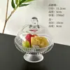 Cuenco de Fruta de Cristal con Pie Alto Cuenco de Fruta de Alta Apariencia Plato para la Hora del Té Plato de Postre Cuenco para Sopa Dulce Cuenco para Postre Plato Creativo