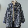 Abrigo acolchado de algodón cálido y grueso de tela floral del noreste, suelto, de invierno, nuevo, estilo chino, estilo nacional, con hebilla, chaqueta acolchada de algodón.