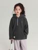Pudding Haru Ropa Infantil Tops 2025 Otoño e Invierno Nuevo Estilo Deportivo Sudadera con Capucha de Punto para Niñas, Color de Contraste, Terciopelo