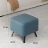 Taburete para Dormitorio, Uso en Casa, Taburete Bajo de Lujo Ligero, Taburete Cuadrado para Cambiarse los Zapatos en la Entrada, Banco para Sofá de Sala de Estar, Reposapiés, Mesa de Centro, Taburete Simple de Cuero