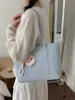 Bolsa de Mão Grande Capacidade Estilo Retrô de Nicho Bolsa Feminina 2026 Primavera Nova Estilo Coreano Casual Simples Bolsa de Ombro Tote