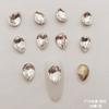 Internet celebridade pontiagudo diamante unhas joias coloridas piscando gota de água especial em forma de mágica cor decorações de unhas DIY strass atacado
