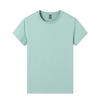 Camiseta de Algodão Ice Silk Catiônico Cor Sólida Manga Curta Solta 190g Verão Gola Redonda Meia Manga Jovem Camiseta Lisa Ice Silk