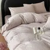 Juego de ropa de cama jacquard de algodón 100% tejido grueso de algodón de fibra larga de Xinjiang Clase A de cuatro piezas, algodón puro con una sensación de lujo ligero, incluyendo funda de edredón y sábana bajera