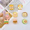 Urso mini cartoon tema comida, acessórios de resina DIY, cola creme, presilhas de cabelo feitas à mão, decorações para roupas e acessórios, para vendas transfronteiriças
